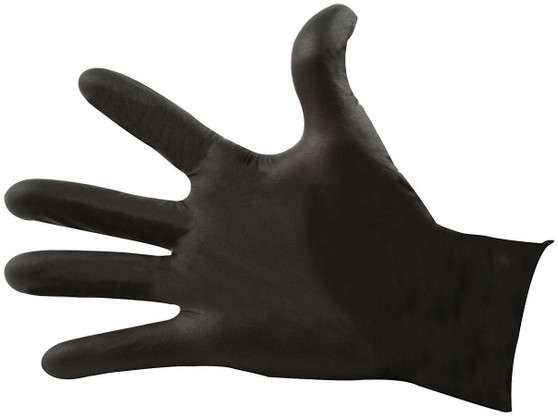 ALL12025 Nitrile Gloves Black Large