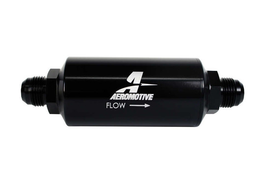 AFS12389 10an Inline Fuel Filter 100 Micron 2in OD Black