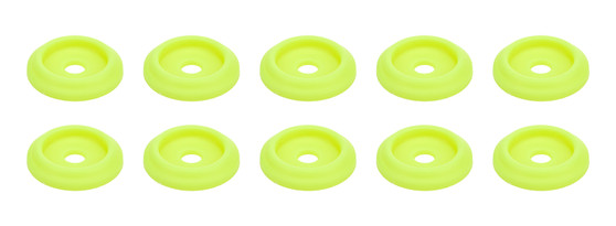 ALL18853 Body Bolt Washer Plastic Fluorescent Yellow 10pk