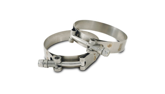 VIB27807 Stainless T-Bolt Clamps Pair 2.630 to 2.870