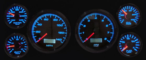 NVG89211-03 Gauge Kit GM Truck 88-94 F/S Perf II White