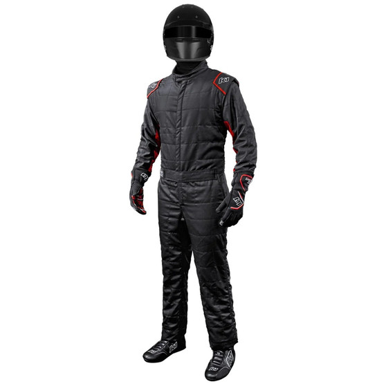K1R20-OTL-NR-ML Suit Outlaw Med / Lrg Black / Red SFI 3.2A/5