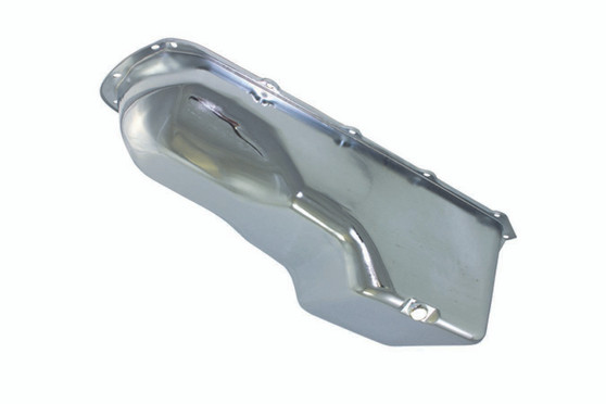 SPC7455 74-81 Pontiac V8 Steel Stock Oil Pan Chrome