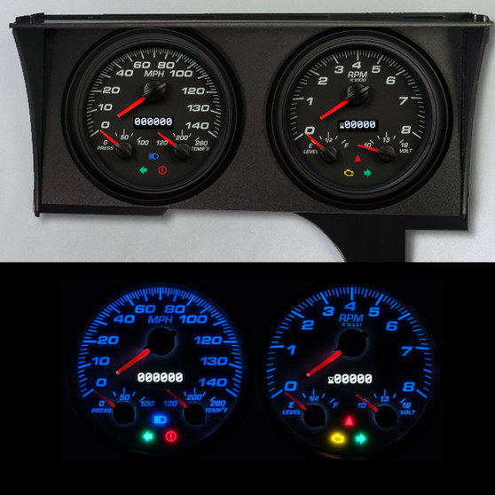 NVG88321-01 Gauge Kit GM Monte Carlo 78-88 Perf II Blk