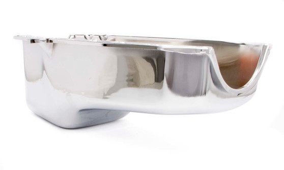 RPCR9092 80-85 SBC Steel Stock Oil Pan Chrome