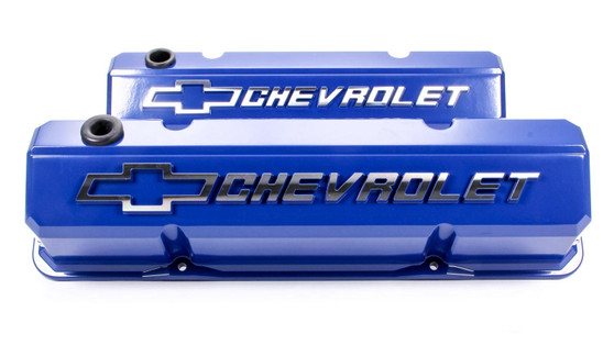 PFM141-932 SBC Slant Edge V/C's - Die Cast - Blue