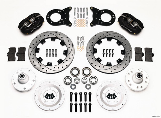 WIL140-11072-D Front Disc Kit HD 65-69 Mustang Drilled