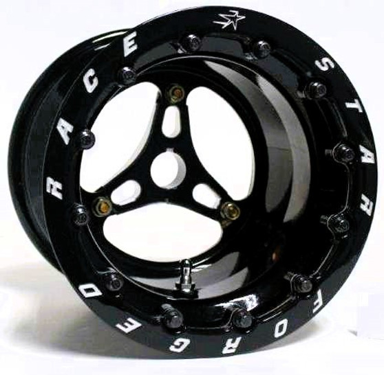 RSI53-88SBL 53 Jr Dragster Pair 8x8 Single Beadlock Black