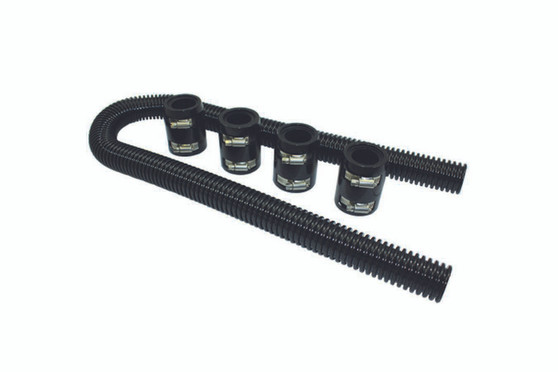 SPC6454 Radiator Hose Kit  48in w/Aluminum Caps Black