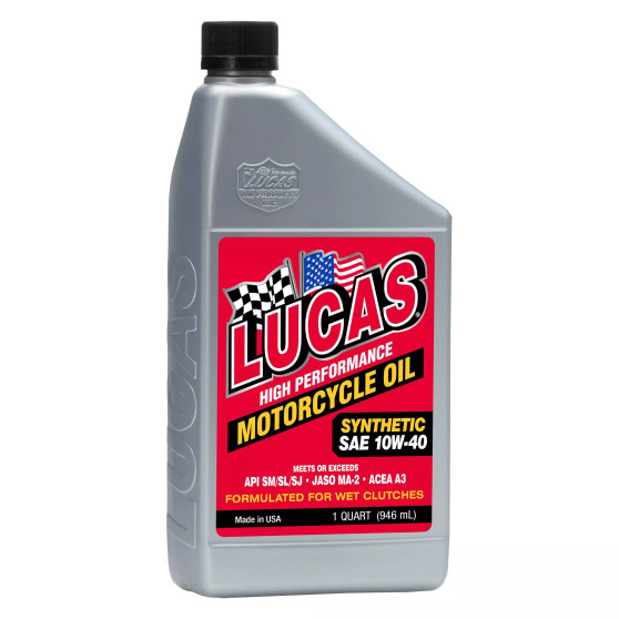 LUC10793 Motorcycle Oil 10w40 Synthetic 1 Quart