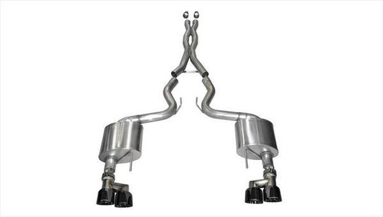COR14335BLK Exhaust Cat-Back - 3.0in Dual Rear Exit