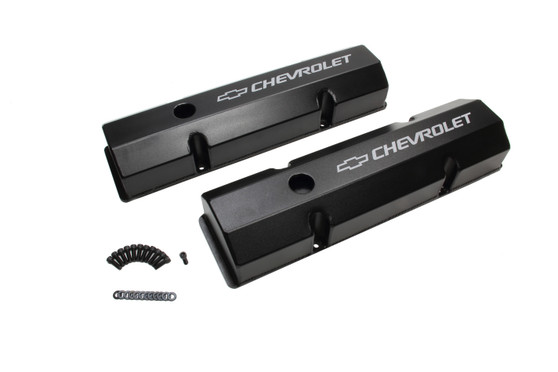 HLY241-288 SBC Billet Rail Fab. Alm Valve Covers  w/Oil Cap