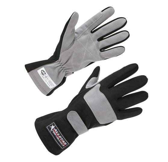 ALL911015 Driving Gloves SFI 3.3/1 S/L Black/Gray X-Large