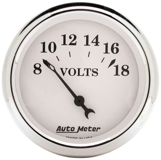 ATM1692 Old Tyme White 2 1/16in Voltmeter 8-18