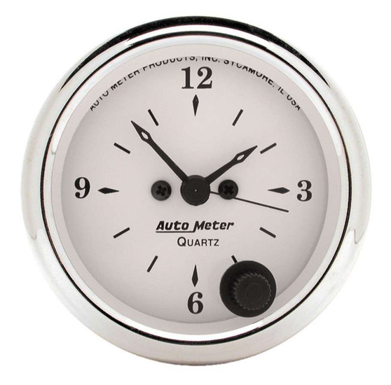 ATM1686 Old Tyme White 2 1/16in Quartz Clock