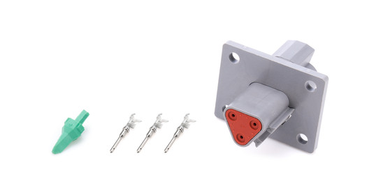QRP71-337 Plug Deutsch 3 Pin Receptacle w/Flange