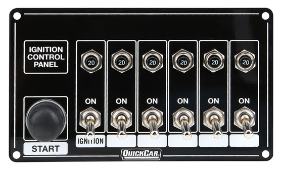 QRP50-868 Ignition Panel Blk w/ Start But. 5 Acc. Circut