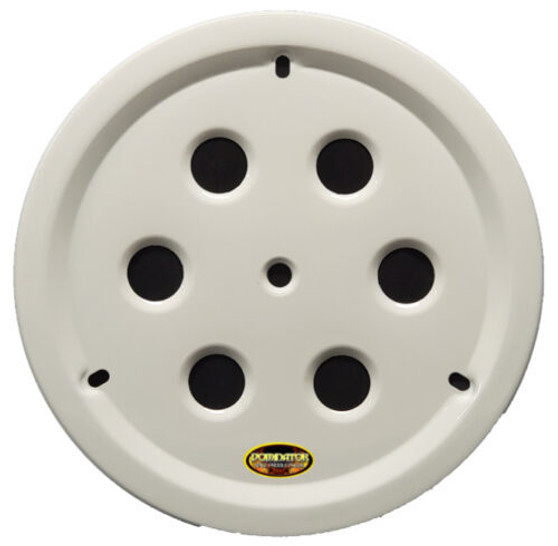 DOM1032-B-WH Wheel Cover Hole Vent Alum Bolt 15in White