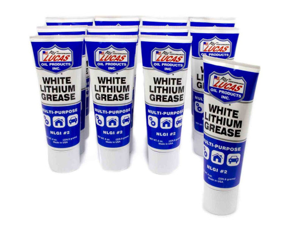 LUC10533-12 White Lithium Grease 12x8 Ounce