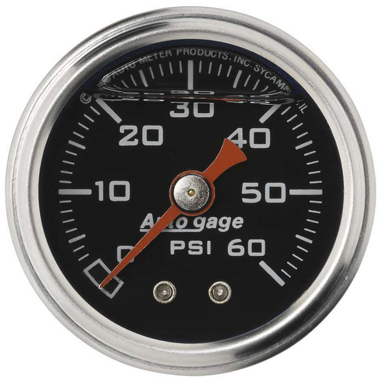 ATM2173 1-1/2in Pressure Gauge - 0-60psi - Black Face