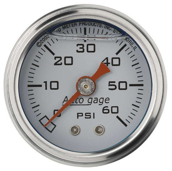 ATM2176 1-1/2in Pressure Gauge 0-60psi- White