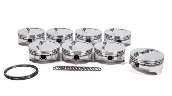 ICNIC851.STD SBC Forged Dished Piston Set 4.125 Bore -15.2cc