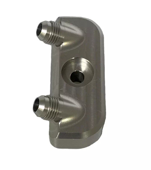 BOW2410003 GM 6L80E Cooler Manifold Set Converts To -6 Black