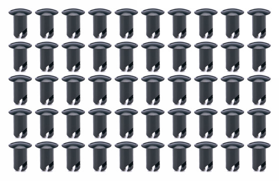 TIP8134-50 Oval Head Buttons .600 Long Black 50 Pack