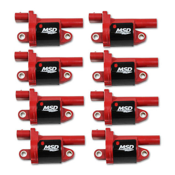 MSD82688 Coil Red Round GM V8 2014-Up 8pk