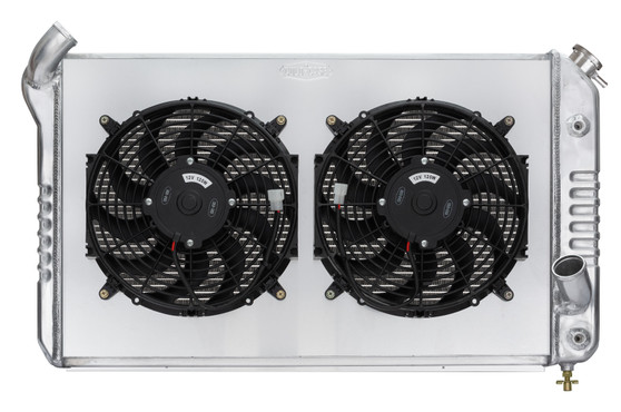 CCRCHV714AK 69-72 Corvette Radiator w/ Dual 12in Fan Kit