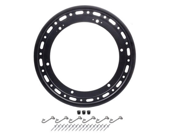 WELP650B-5314-6 15in 16 Hole Bead Lock Ring w/6-Tabs - Black