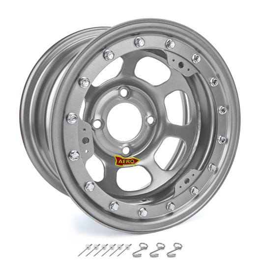 ARW33-084520S 13x8 2in. 4.50 Silver Beadlock Wheel