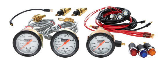 ALL80081 3 Gauge Kit OP/WT/OT NO PLATE