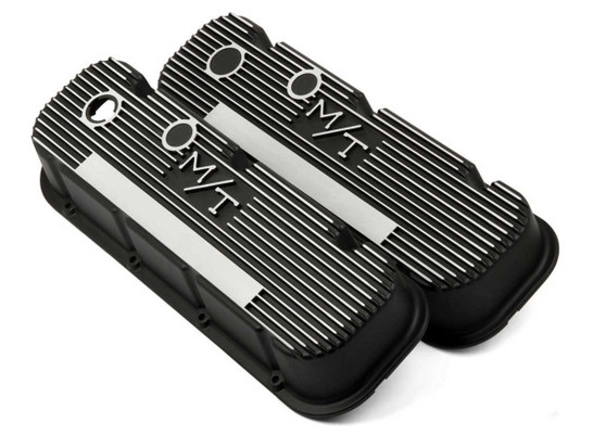 HLY241-85 BBC M/T Valve Cover Set - Black Krinkle