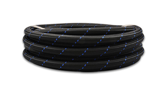 VIB11966B 10ft Roll -6 Black Blue Nylon Braided Flex Hose
