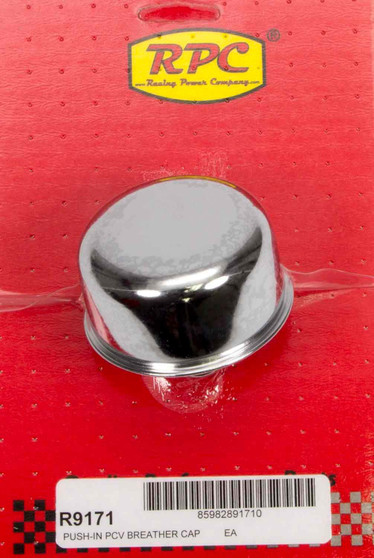 RPCR9171 Chrome Push In Breather 2-3/4in Dia 3/4in Neck