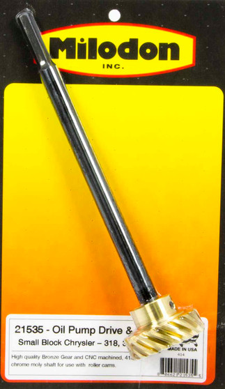 MIL21535 Bronze Oil Pump Drive Gear & Shaft - SBM