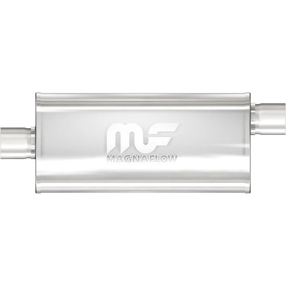 MAG12226 Muffler Stainless 2.5in Offset In Center Out