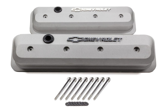 PFM141-842 SBC Valve Cover Slant Edge Gray Crinkle