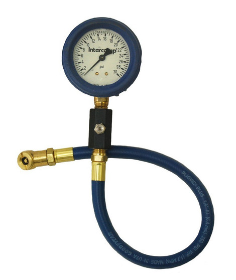 INT360066 Deluxe Air Gauge 2.5in 0-30 Liquid Filled