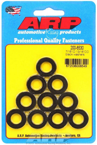 ARP200-8530 Black Washers - 7/16 ID x 13/16 OD (10)
