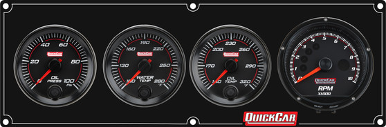 QRP69-3041 Redline 3-1 Gauge Panel OP/WT/OT w/Recall Tach