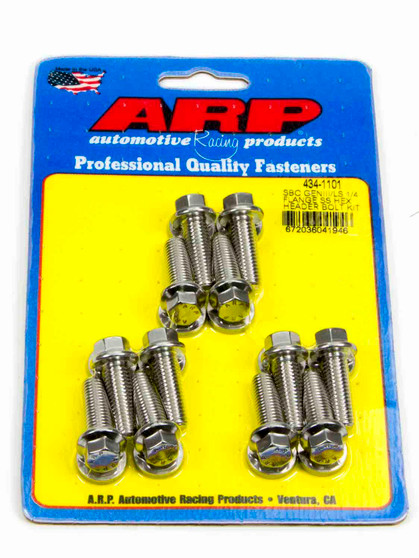ARP434-1101 S/S Header Bolt Kit - 6pt. GM LS