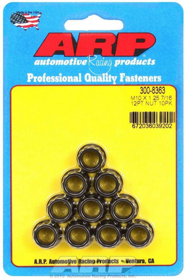 ARP300-8363 10mm x 1.25 12pt. Nuts (10)