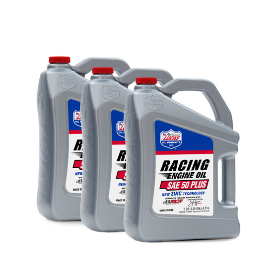LUC10347-3 50 Plus Racing Motor Oil Case 3 x 5 Quart Bottles