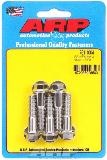 ARP761-1004 S/S Bolt Kit - 6pt. (5) 8mm x 1.25 x 35mm