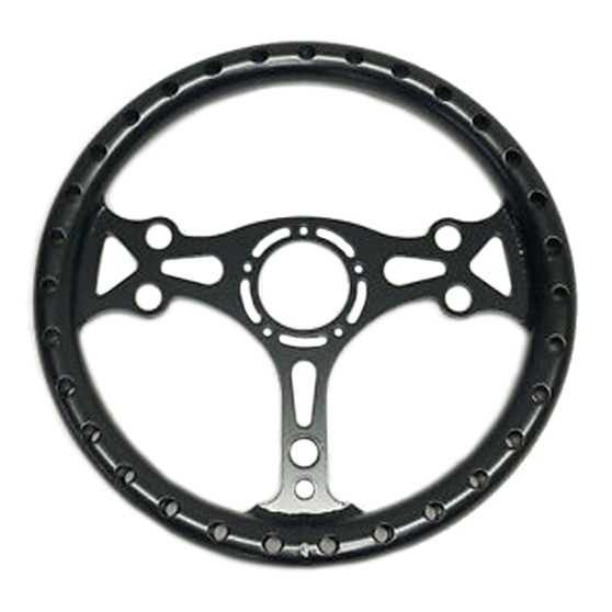 CCE2741 13in Black Alum. Dished Steering Wheel