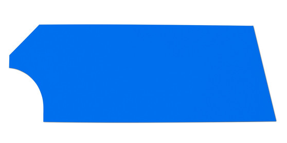 FIV34001-21051-CBR Door High Impact Plastic Blue Right