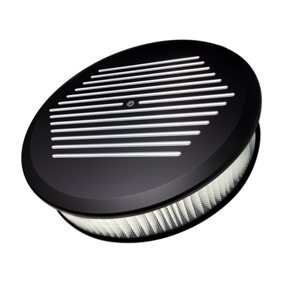 BSPBLK15820 Air Cleaner 14in Round Ball Milled Black