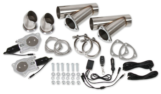 HKR11052 Dual Electric Exhaust Cut-Outs 3in w/Remote